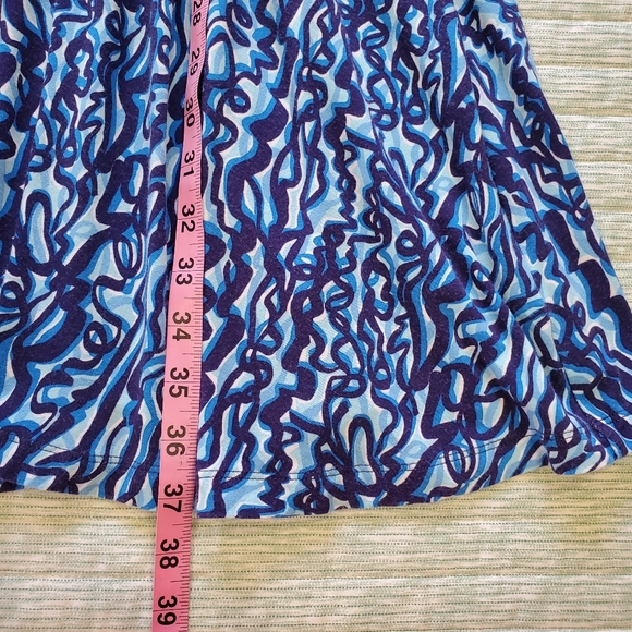 Lilly Pulitzer Katy Dress Small Bright Navy Reddit Ruffle Neck Pocket Stretchy S - Picture 11 of 13